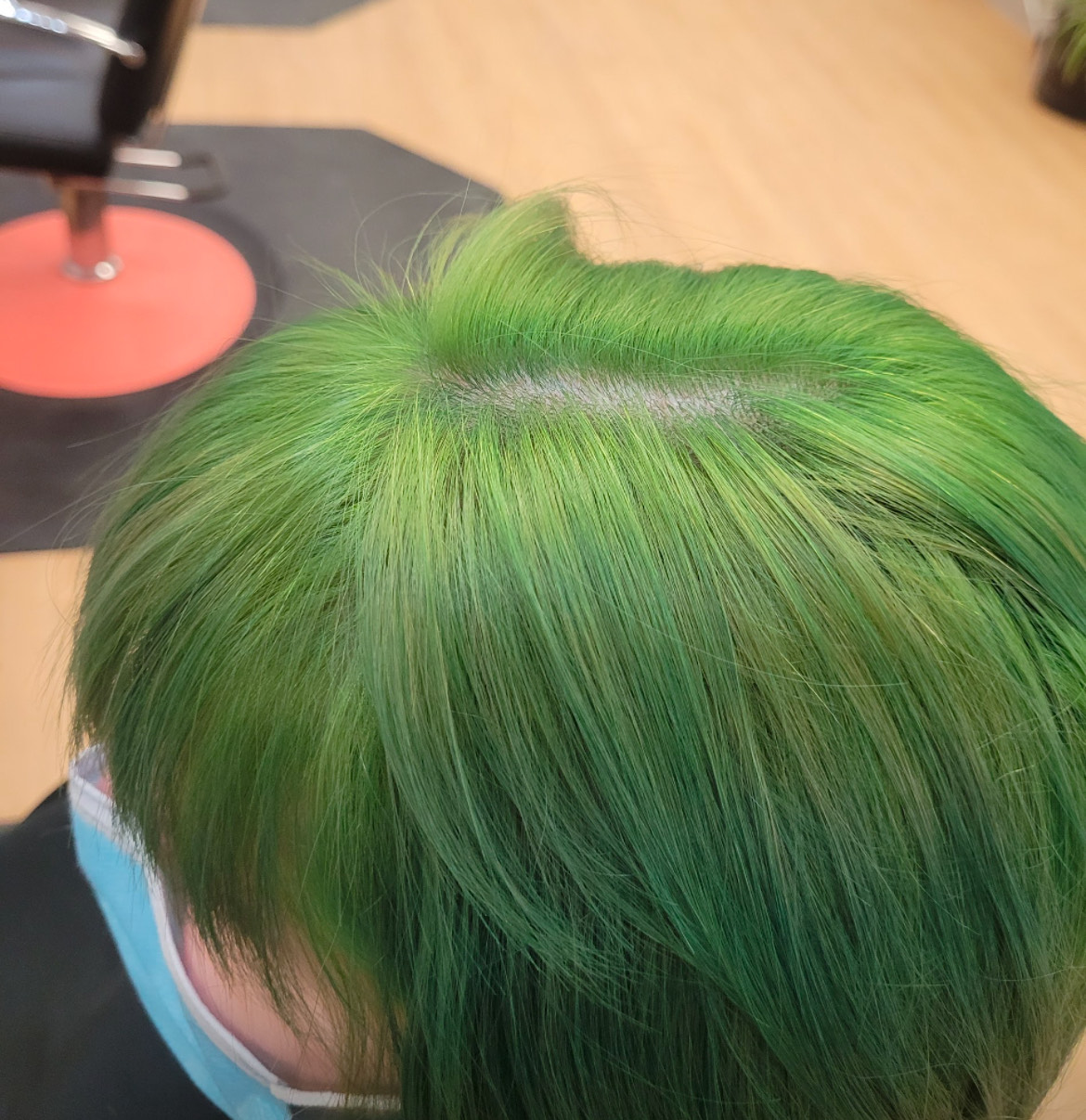 light green hair